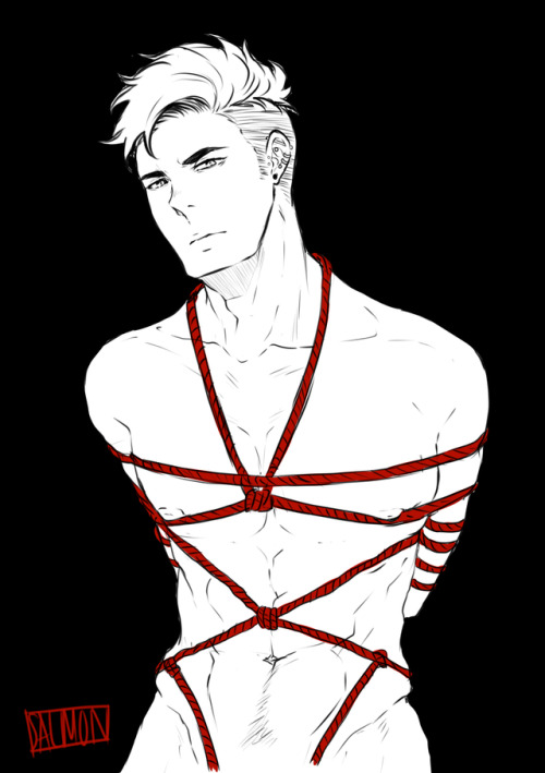 iamatrashfan:  SHIBARI ft. Otabek Altin and Yuri Plisetsky Since I don’t think this is nsfw I’m gonna upload this here lol XD Hope this won’t get flagged ahahahah Planning to draw more shibari art  