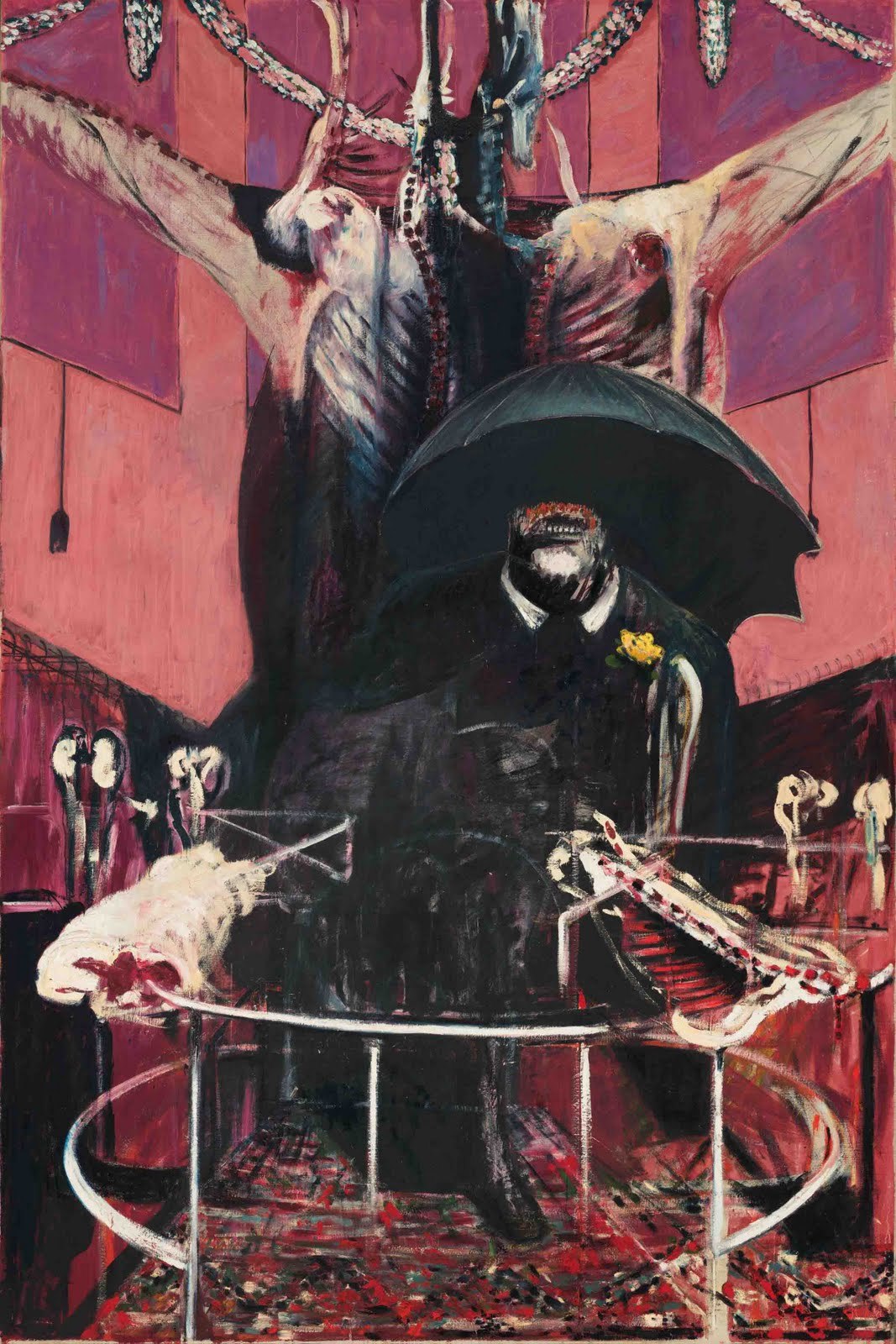 “Diagram of a Slaughterhouse" | Francis Bacon
"Oh, how wrong it is for flesh to be made from flesh; for a greedy body to fatten, by swallowing another body; for one creature to live by the death of another creature! So amongst such riches, that...