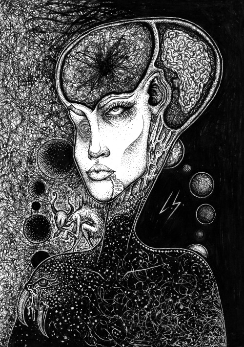 carolinasadlyart:  “Chaosmotic Madness” by Carolina Sadly