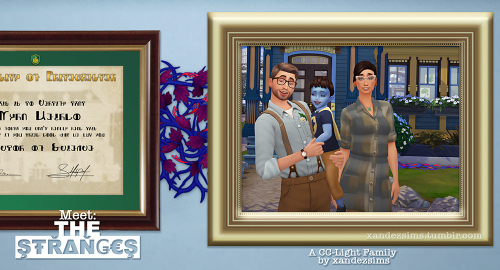 [Sims: The Strange Family (CC-Lite/CC-Free)]Trisha: &ndash;Sure, they’re from Strangervill