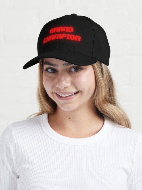 (via "Retro Arcade Title GRAND CHAMPION Red" Cap For Sale By Rogue2designs)