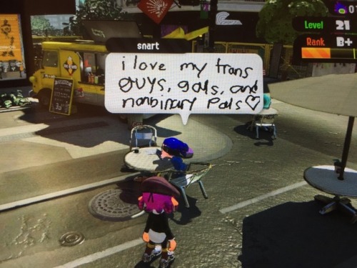 fallska:this new trend of trans positivity in splatoon 2 is the purest thing ever