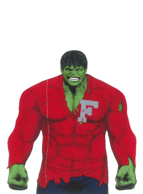  The Hulk wearing Raf Simons Fall 2016 Collection 