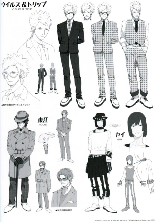 ayuuria:References/ Original concept design of all the other characters of DMMd from The Official Wo