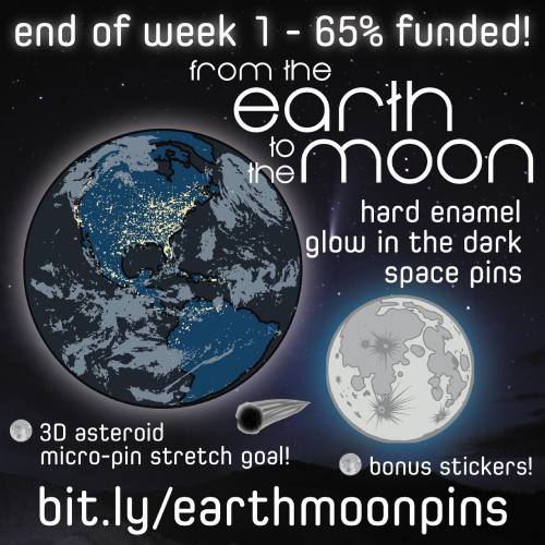 We’re just a hair shy of two-thirds funded! Good hustle! Only two more weeks to go! bit.ly/earthmoon