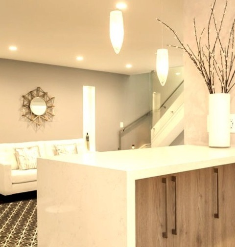 San Francisco Home BarInspiration For A Small Contemporary Wet Bar Remodel With A Dark Wood Floor, A