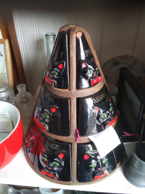 shiftythrifting:Black cats spice rack! Would have bought it but it was $50 on sale. Found at our isl