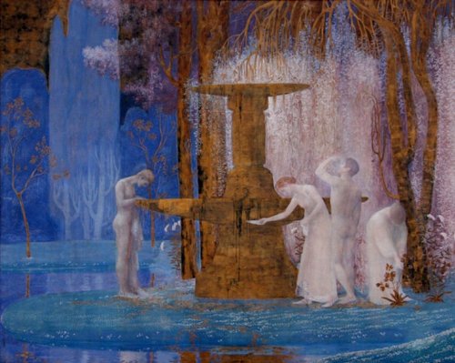 silenceforthesoul: Constant Montald (1862-1944) - La fontaine de l'inspiration