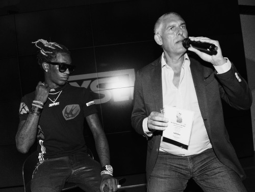 allencerberuschiu:Young Thug and Lyor Cohen at “No, My Name Is JEFFERY” listening party 8.25.2016