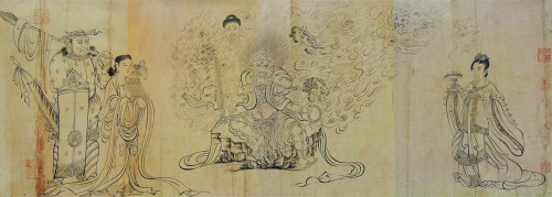 吴道子 - 送子天王图by Wu Daozi (Tang Dynasty)