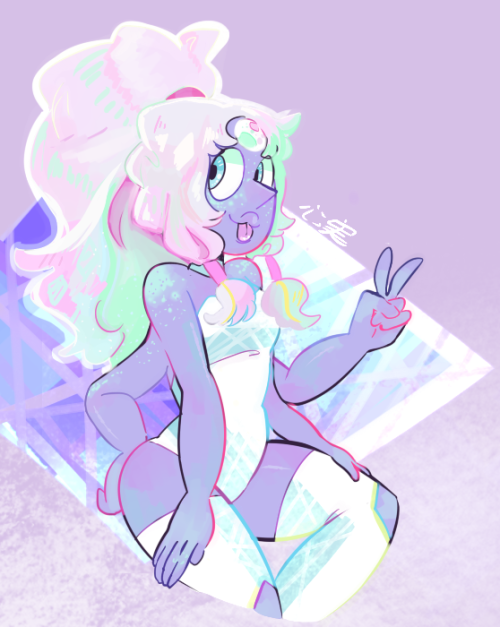 homuran-star: Opal. Couldn’t decide which version I liked more so here’s both.