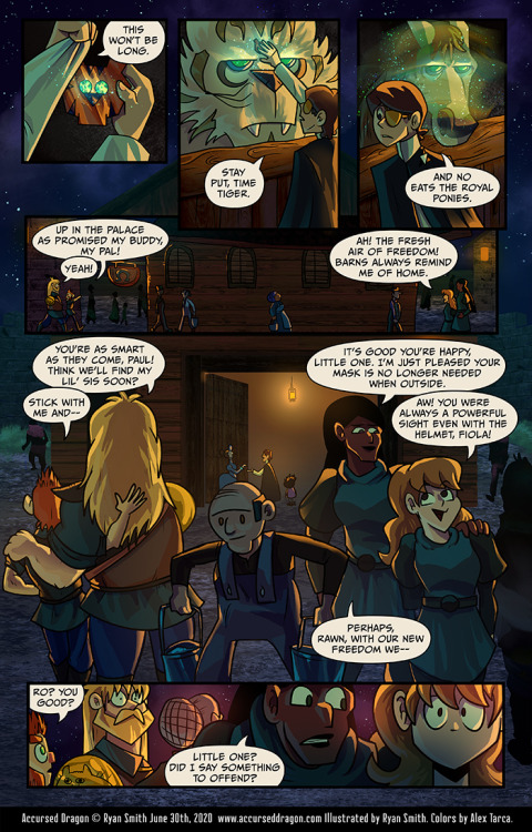 A new Accursed Dragon page is up!Flats by @brandonzuckerman, Colors by Alex Tarca