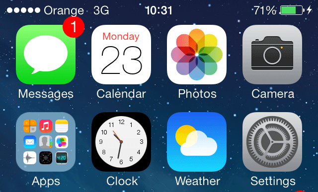 Little Big — iOS7 - The clock the current time. ...