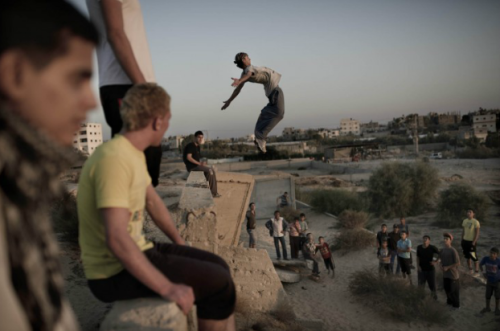 Thomas Haugersveen: Parkour in Gaza (2014)Young Gazan are defying the limits of their body and a con