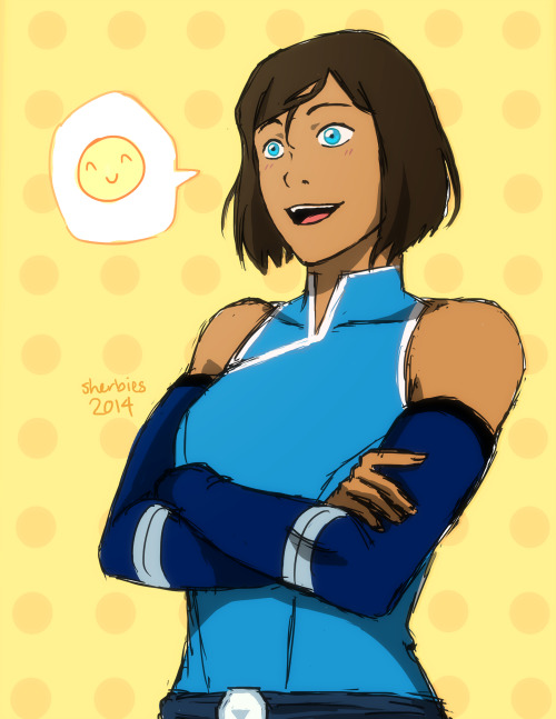 sherbies:  sketched a happy korra because when korra’s happy i’m happy (ﾉ◕ヮ◕)ﾉ*:・ﾟ✧