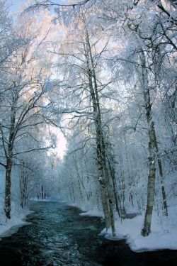 bluepueblo:  Snow River, Finland photo via