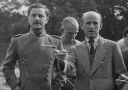 davidhudson:  Anton Walbrook, November 19, 1896 – August 9, 1967. With Michael Powell during the making of The Life and Death of Colonel Blimp (1943). 