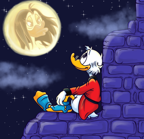  After their shared adventure on the desert island, the moon always reminded Scrooge of Magica. Some