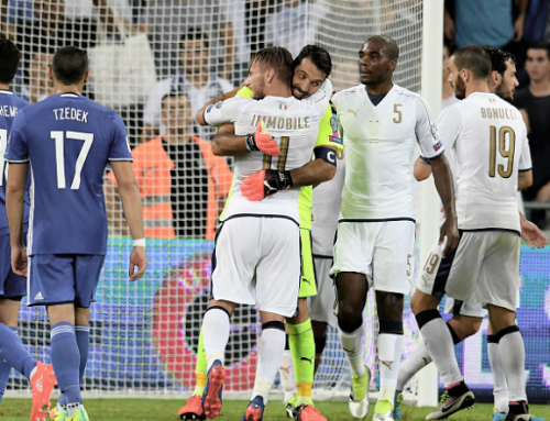 Ciro Immobile scores the third goal for Italy against Israel