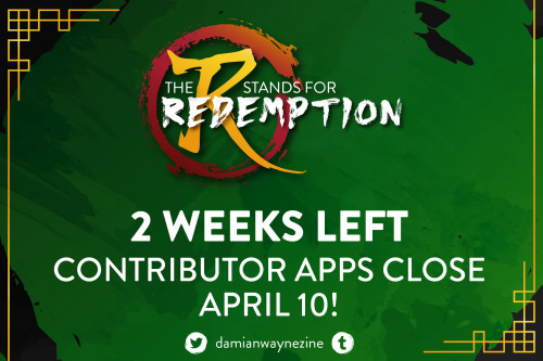  Hear that? Contributor Applications are closing in a little over TWO WEEKS, April 10! We’d lo