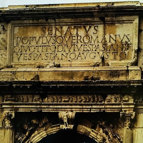 malemalefica: The arch of Tito Honorary arch, located on the Via Sacra, just southeast of the Forum,