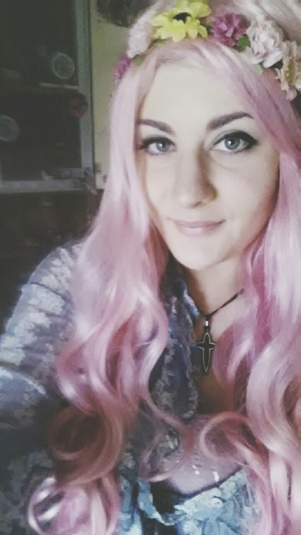 Me #hippie #magic #pinkhair #uniconrprincess #longhair #pink #happy #easter #happyeaster #tumblrgirl #tumblr #alternative #art #milkskinn #lightblue #dream #smile