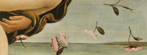 therepublicofletters:Details of The Birth of Venus by Sandro Botticelli