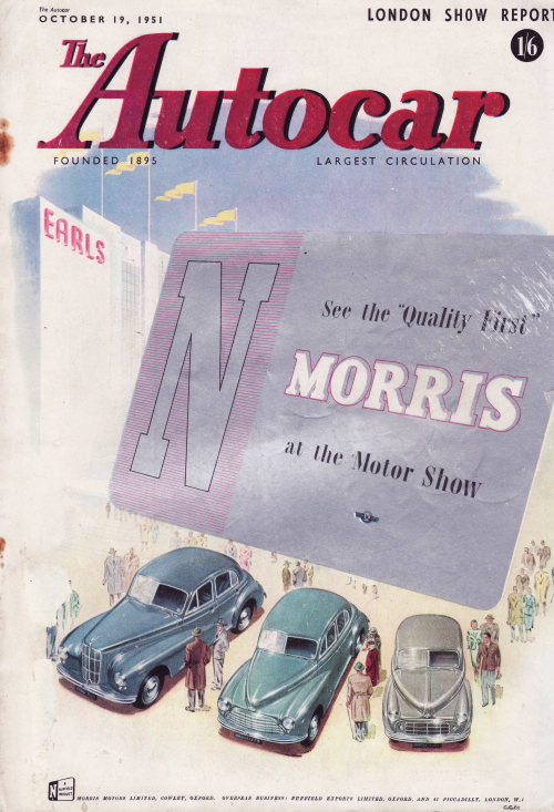 Covers of Autocar magazines in the 1950s.