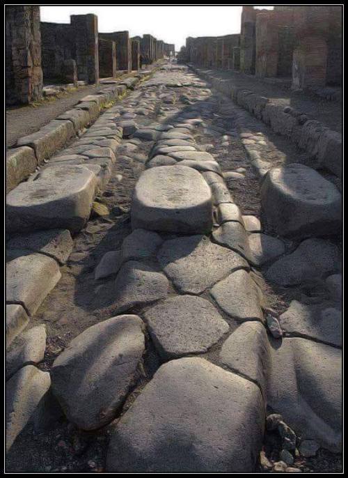 Ancient Crosswalk, Pompeii, Italy