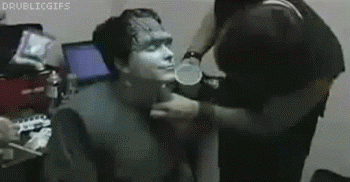 drublicgifs:  Frank Iero as Frankenstein’s monster in the making of J Train by