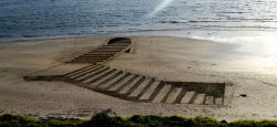 3D Illusion Sand Art on a New Zealand Beach by Jamie Harkins and 3DSD