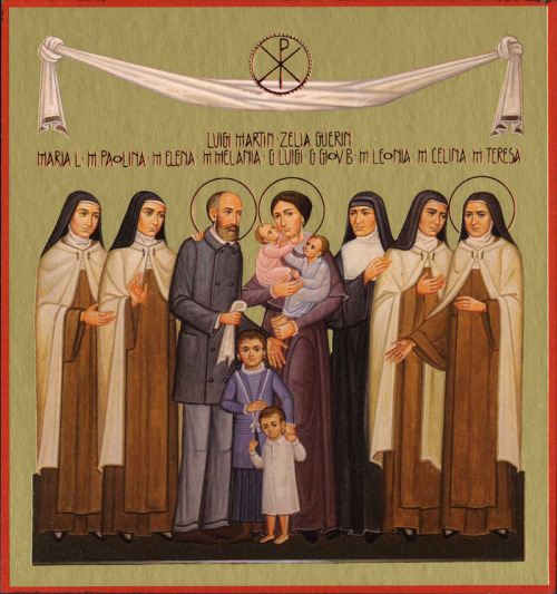 soulpainter: Icon of the Martin Family in honor of St Therese.