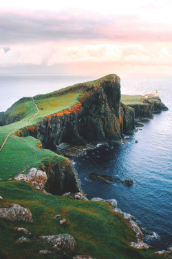 lsleofskye:  Pastel sunset over Neist Point | mblockk