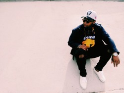 blackfashion:  Tarr, 20 Atlanta, GA Wrangler Nylon Jacket, Retro Glasses, Thrifted Soccer Jersey, H&amp;M Blog: milliondollartrash.weebly.com IG: @tweed_killa