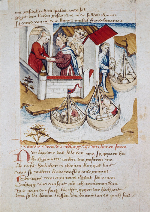 Hundeshagenscher Kodex ,Illustrated manuscript of the Nibelungenlied, c. 1440 Germany