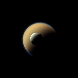 Spaceexp:  Fire And Ice: Saturn’s Largest And Second Largest Moons, Titan And Rhea,