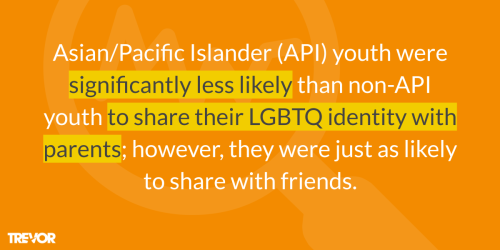 thetrevorproject: In celebration of Asian American and Pacific Islander (API) Heritage Month, our re