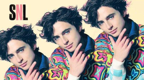 MQ promo photos of Timothée for Saturday Night Live!