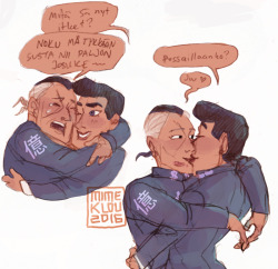 jooseppijoestar:  repostin this because I didn’t include translation jeez:  J:What are you crying about now?O: I JUST LIKE YOU A LOT JOSUKE J: Let’s smooch?O: Yea &lt;3  