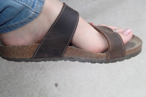 sams-toes: Look what my feet did to these shoes!! They must be so stinky now.