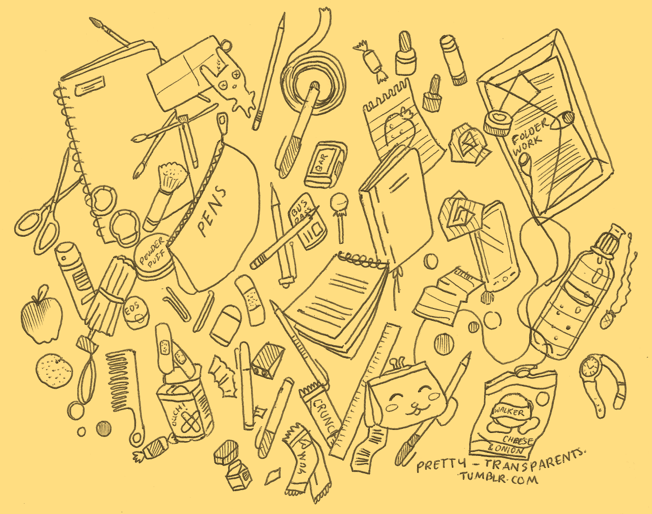 pretty-transparents:  do you ever wonder why your bag’s so heavy  