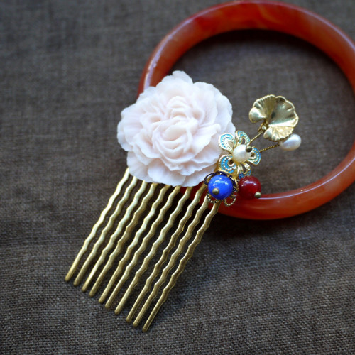 Handmade Chinese hair ornaments by 羯印绘馆