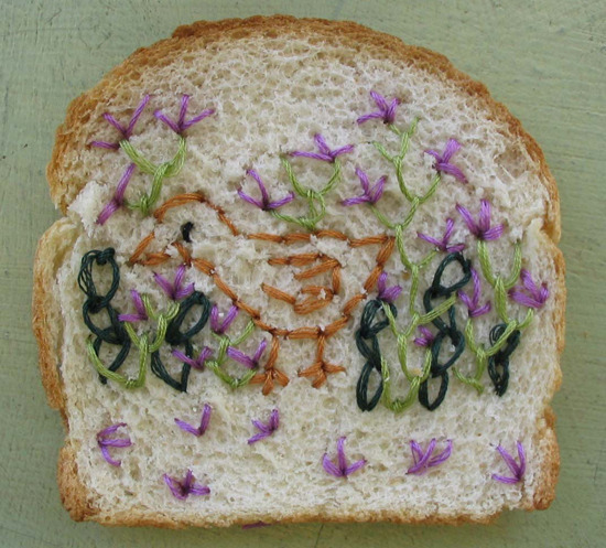  Catherine McEver, Embroidered Wonder Bread 