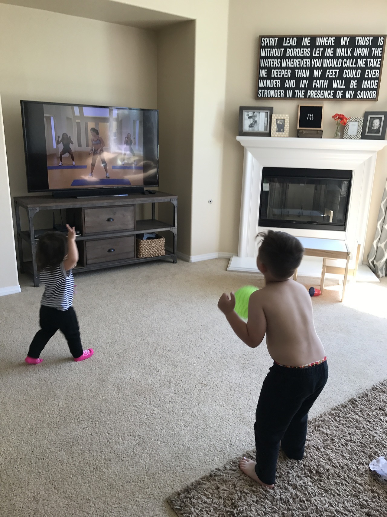 Laughter and the 30 Day Shred usually don’t go hand in hand. Yeah, until these two joined me today.
Now I am going to enjoy napping while they are napping, because I never quite got the hang of that when they were younger.
Friday winning over here.