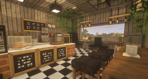  ⊢ open 24hs ⊣modern café - not cottagecore at all, but i quite like how it turned out