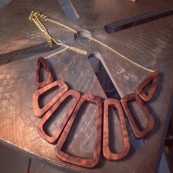 “Walnut & Gold” Necklace. Craig A Rowe Design 2016.