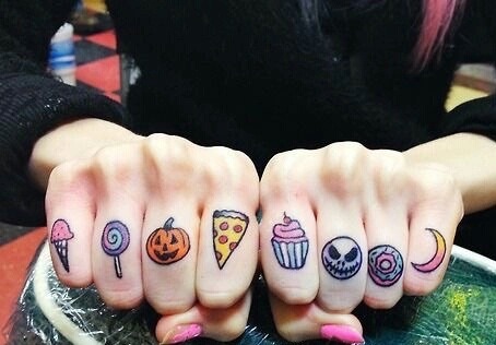 #halloween #tattoo #knuckles