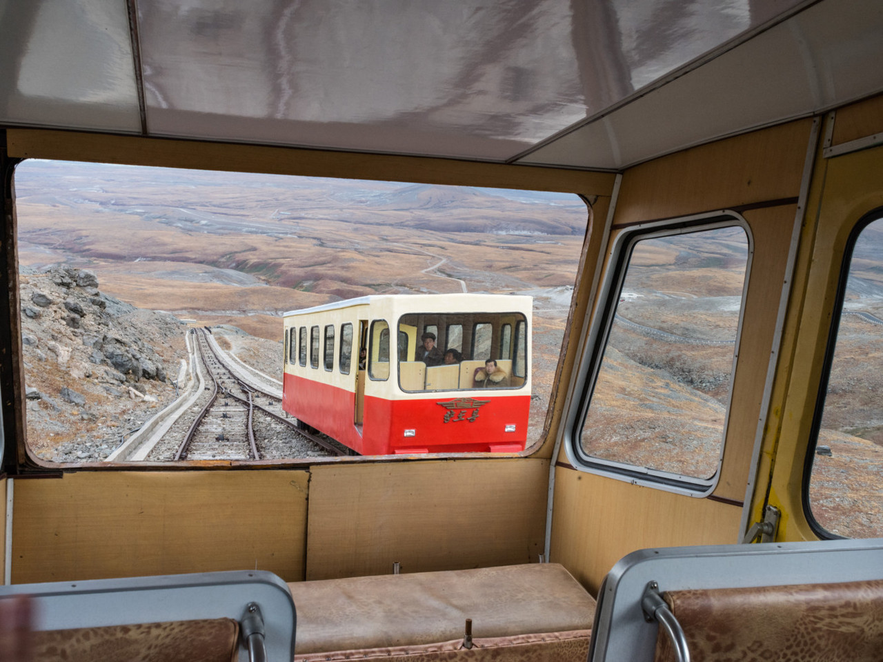 nitramar:  Hyangdobong funicular train, from the series “North Korea: The Grand