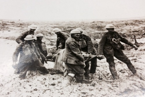 TRENCHES &amp; MUD Top: &lsquo;A nap in the dug-out bunks. Contalmaison. 1916&rsquo; Bot
