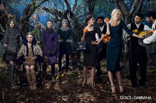 Dolce & Gabbana have brought medieval notions in rich brocade and glittering patterns this Fall,